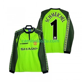 Camisolas de futebol Manchester United SCHMEICHEL 1 2000 Guarda Redes Retro Equipamento Principal 1998 Manga Comprida